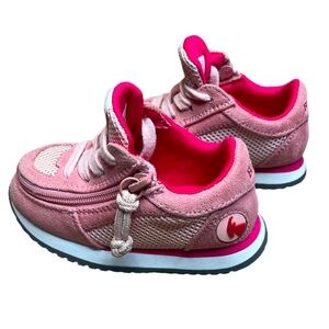 Kids Jogger Shoes Billy Zipper For Flip Top Easy On & Off Pink Size 5